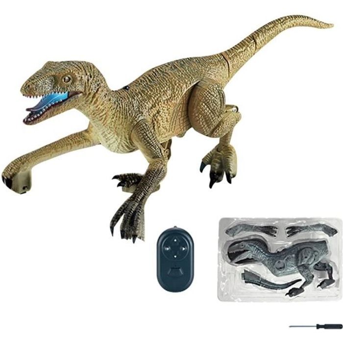 Dinosaures Télécommandés LED Allume Marchent et Rugissent Réalistes Jouets de Dinosaure TRex