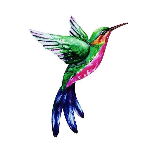 Sculpture d'art mural d'oiseau en métal, ornement d'extérieur suspendu