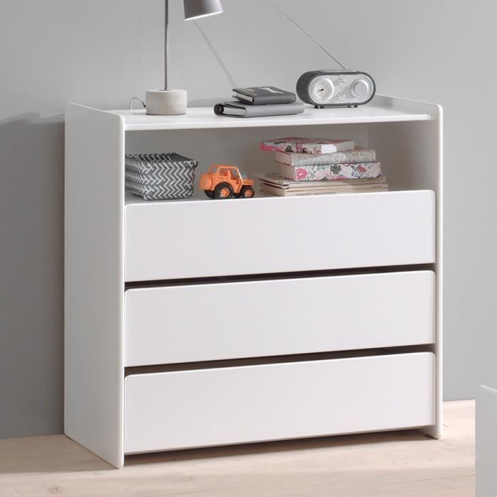 Chambre à Coucher Enfant Bois & Blanc Dino