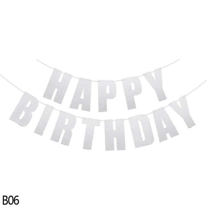 1 Ensemble Banderole Joyeux Anniversaire Guirlandes D Anniversaire Pour Enfants Banderoles En Papie Modele B06 Jbhfcdc Achat Vente Banderole Banniere Cdiscount