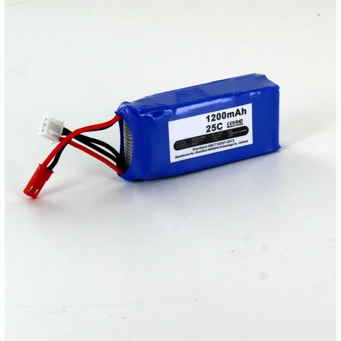 Pièce Détachée Voiture Télécommandée Batterie Li-Po 7.4V 1500mAh Pour Voitures RC WL Toys - Modèles A959-B, A969-B, A979-B Batterie 1500mAh RC