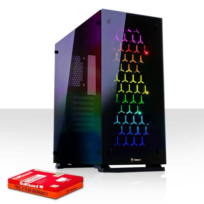  Ordinateur de bureau Fierce APACHE PC Gamer de Bureau - Intel Core i5 7500 4x3.8GHz CPU, 8Go RAM, GTX 1050 2Go, 1To HDD - 458973 pas cher