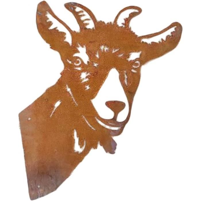 Statue en métal en forme de chèvre pour décoration intérieure et