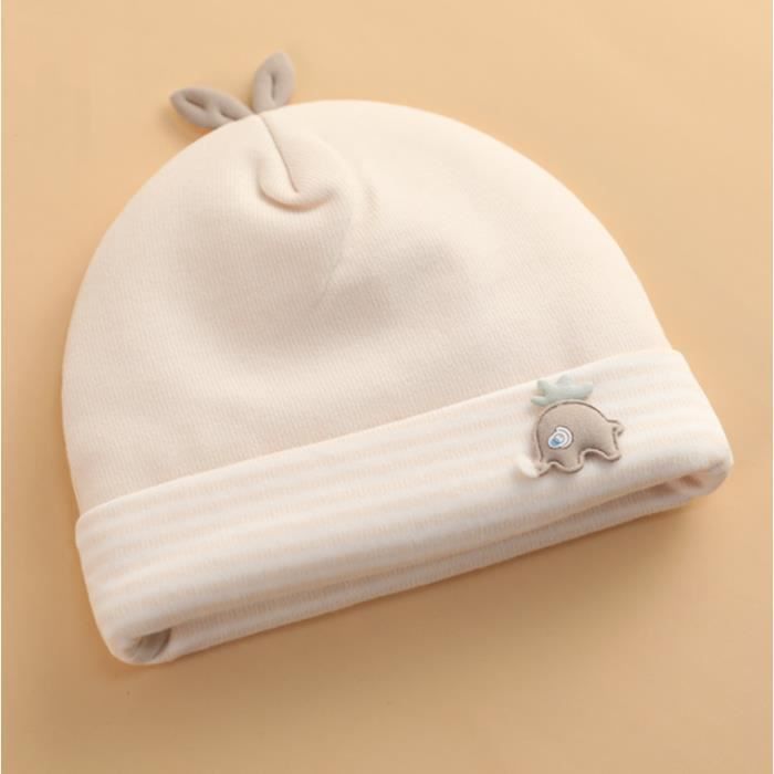 Kalavika Bonnet de Naissance Bonnet Bébé Nouveau-né Bambin Doux Mignon  Tricoté Chapeau Fille Garçon (0-3 Mois), Beige - Cdiscount Prêt-à-Porter