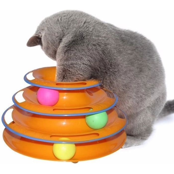 Jouet Labyrinthe Pour Chat Avec 3 Balles 3 Circuits Jeux Ludique Amusant Interactif Pour Animaux De Compagnie Cdiscount