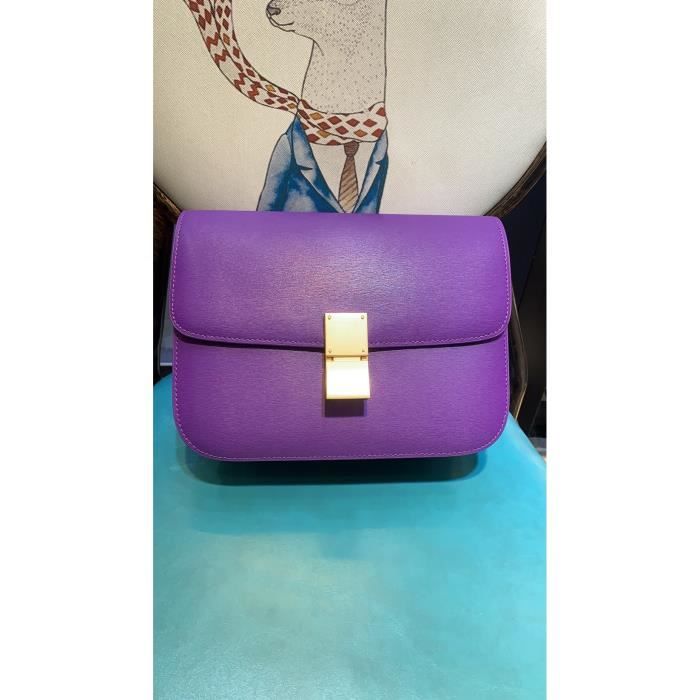 Violet - Verser23 - Sac ?? Bandouli?�re En Cuir V?�ritable Pour Femmes, Nouveau Petit Sac Carr?� ?? 