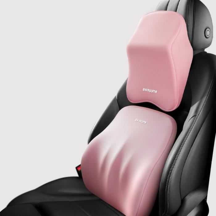 Coussin Lombaire Mousse Mémoire Forme - Soutien Dos Lit/Bureau/Voiture - Housse Lavable - Gris