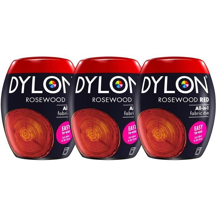 Dylon DylonPodRosewoodRed3Pack Lot de 3 dosettes de Teinture pour