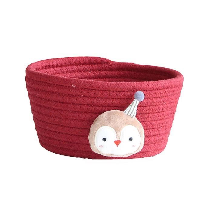 Angoily Panier De Rangement Tissé Main Style Vintage Pour Snacks, Livres Et Magazines