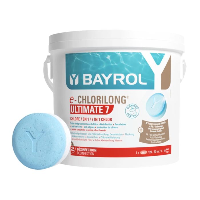 Bayrol e.Chlorilong Ultimate 7 - Galets de Chlore bi-phase 7 fonctions 48kg