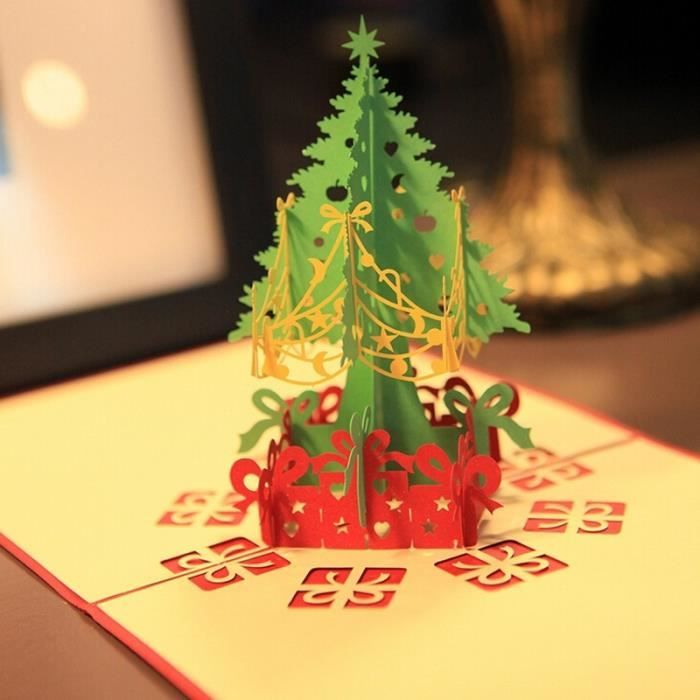 Carte De Voeux Origami 3d Fete Noel Motif Arbre Sapin Forme Enveloppe Achat Vente Carte Correspondance Carte De Vœux Origami 3d Fete Cdiscount