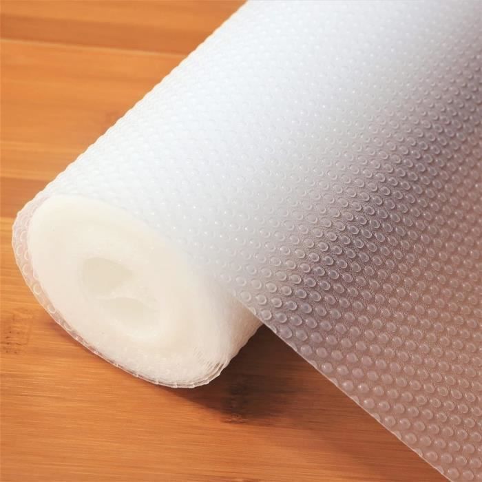 Tapis Fond De Tiroir Antidérapant EVA 45cm X 500cm - Antibactérien Frigo Placard Cuisine - Non Adhésif