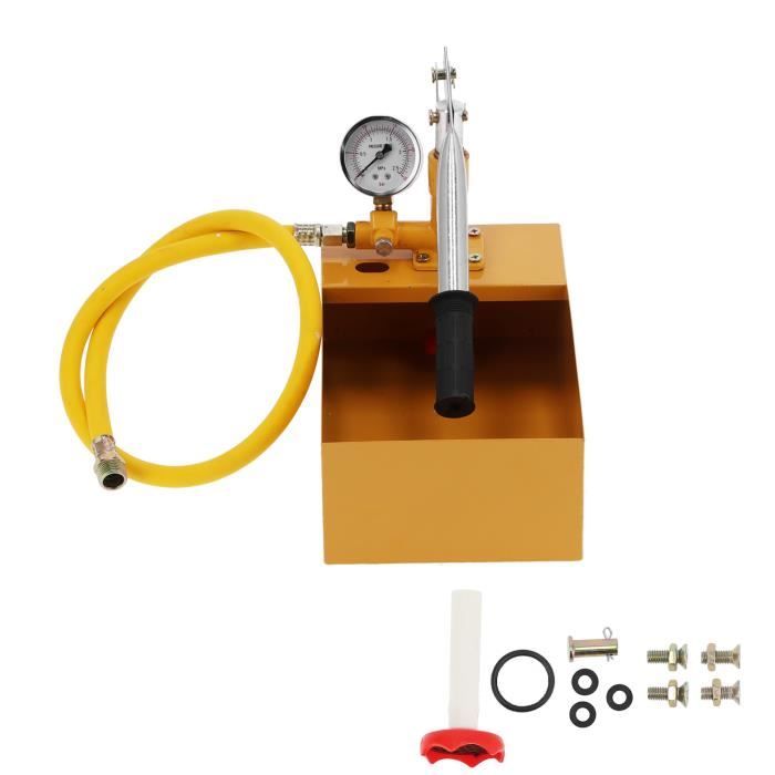 Pompe D'Essai Hydraulique Manuelle 5 Litres - Pression 25 Bar Avec Tuyau 1/2" | Pour Tests Circuits Eau Et Chauffage - 12