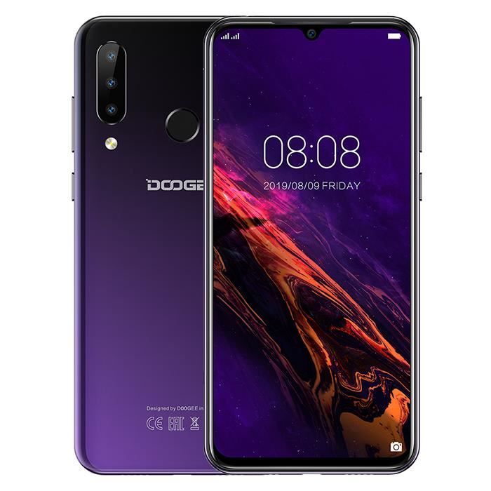 Vente Téléphone portable Smartphone 4G DOOGEE N20 Débloqué 6.3" FHD+ Écran goutte d'eau 4Go RAM 64Go ROM Violet pas cher Vente Téléphone portable Smartphone 4G DOOGEE N20 Débloqué 6.3" FHD+ Écran goutte d'eau 4Go RAM 64Go ROM Violet pas cher