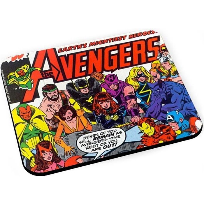 Tapis de Souris Avengers Marvel Couverture BD Comics Super Hero Vintage