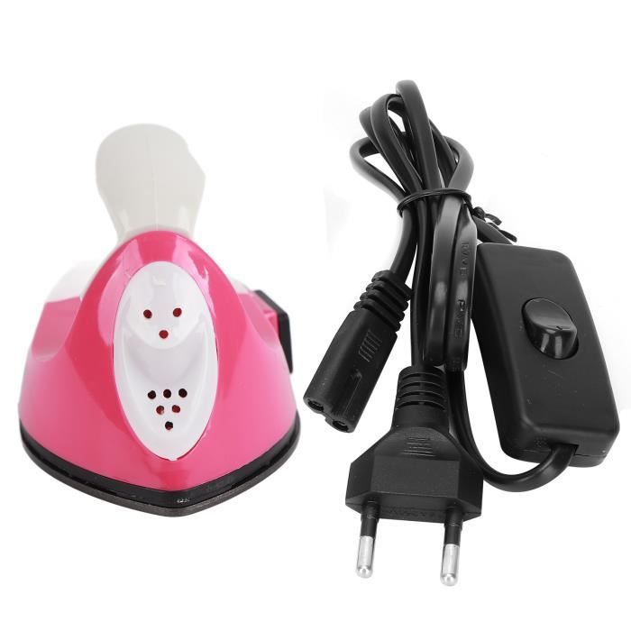 Mini Fer à Repasser électrique Rose – Jouet D'imitation Pour Enfants, Avec Lumière Et éponge Tournante