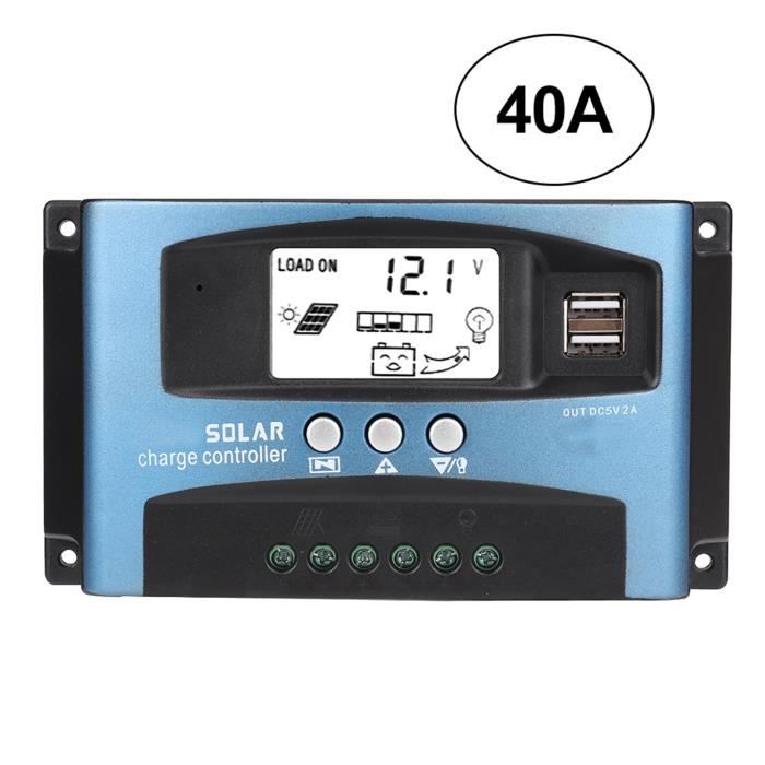 Contrôleur de charge solaire Contrôleur de charge régulateur panneau solaire MPPT (40A)A10