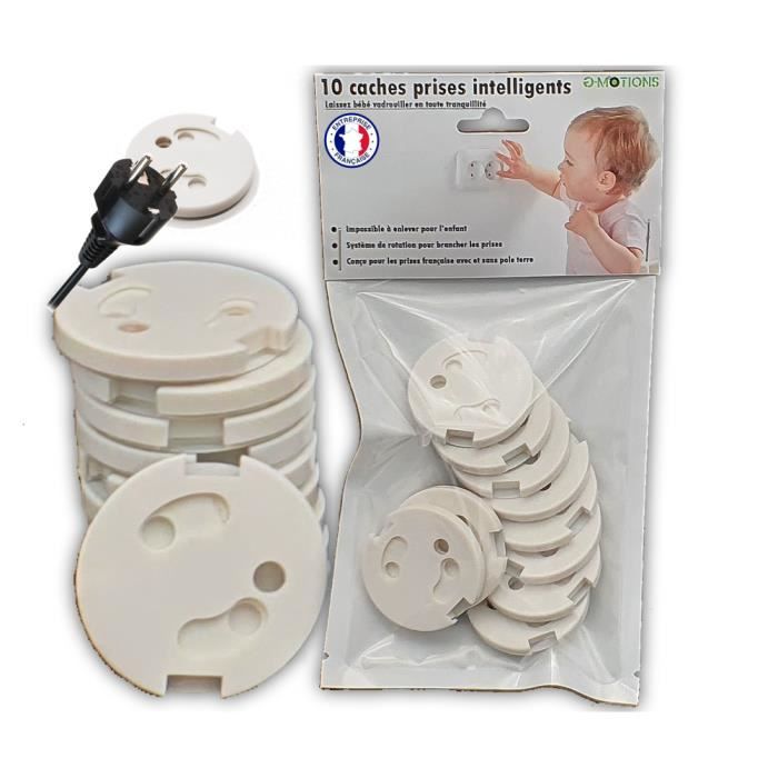 10 Caches Prises Bebe Intelligents Sans Cles Mecanisme Tournant Revolutionnaire Protections Pour Prise Electrique Cdiscount Puericulture Eveil Bebe