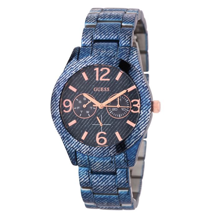 Montre GUESS Femme Collection Limitée - Cadran Bleu, Boîtier Acier Inoxydable - Neuve Avec étiquettes
