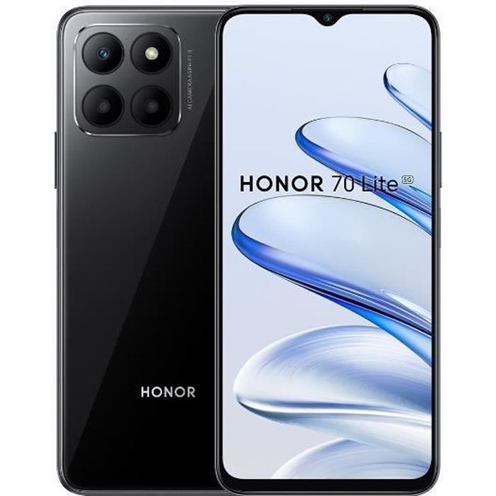 TÉLÉPHONIE, Smartphone, GSM/GPRS/EDGE/UMTS/HSDPA, Honor, Honor Honor 70 Lite Minuit Noir Caractéristiques Pouces 6.5 Mémoire interne