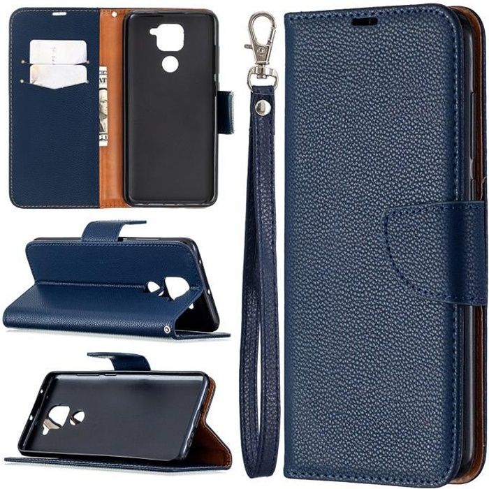 Housse - Xiaomi - Redmi Note 9 - PU Cuir - Antichoc - Support intégré