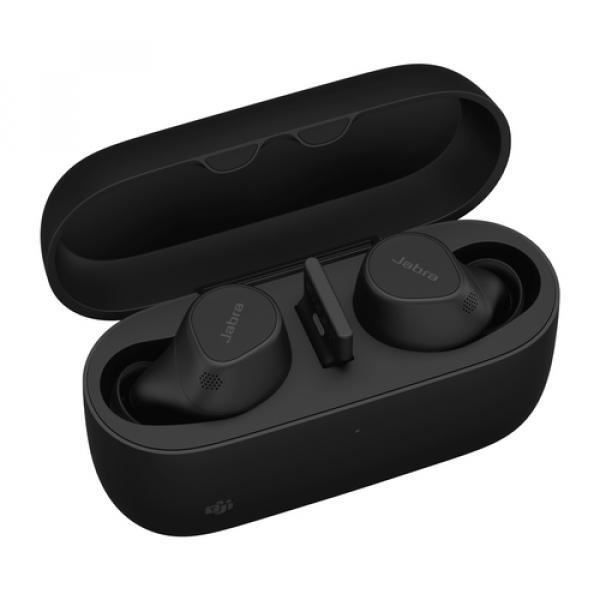 Jabra Evolve2 Buds MS - Casque sans fil avec micro - Supra-auriculaire - Bluetooth - Annulation active du son - USB-A via adaptateur