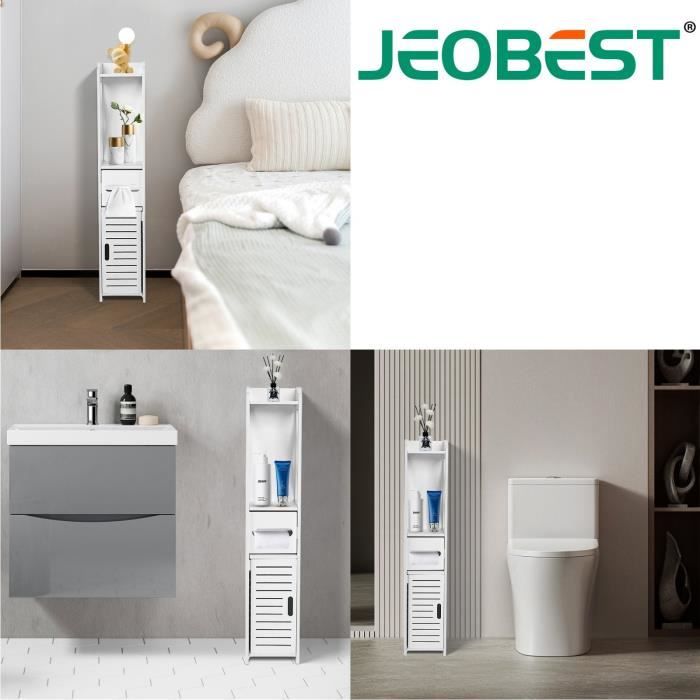Meuble De Rangement Pour Salle De Bain - Étagère WC Design, En PP Résistant, Gain De Place (22x20x75 Cm)