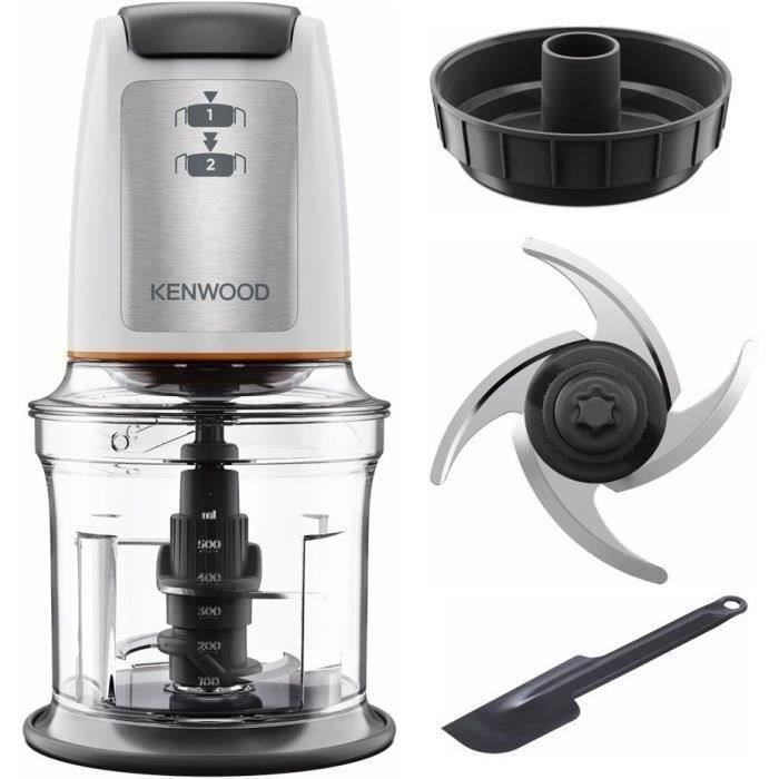 Mini-hachoir - KENWOOD - CHP61.100WH - 500 W - 08 L - 4 lames en acier inoxydable - Blanc