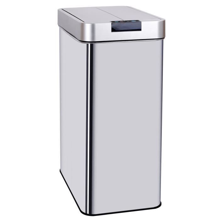 Poubelle Automatique SILVERLAKE - 70 L - Inox Brossé - Kitchen Move