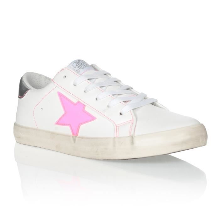 LE TEMPS DES CERISES Basket City Neon Pink Femme femme Blanc Achat Vente LE TEMPS DES CERISES Basket City Neon Pink Femme femme pas cher Cdiscount