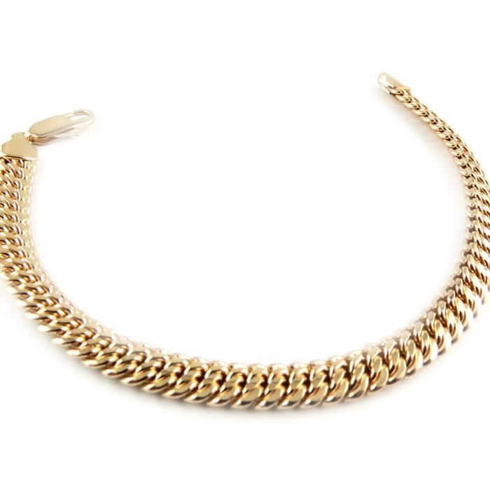 Bracelet Femme Maille Américaine Plaqué Or - Occasion