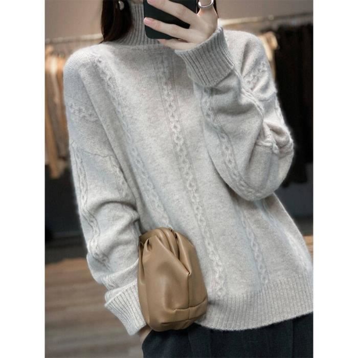 Cardigan Femme Col Peter Pan Blanc - Tricoté, Broderies, Manches Bouffantes, Taille Unique