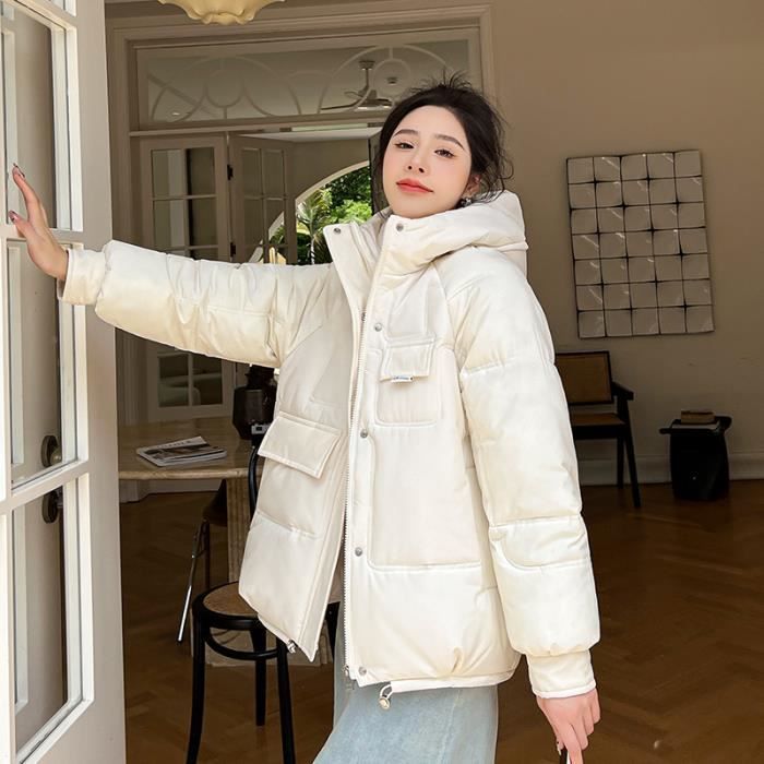 Manteau Zara Femme Taupe - Capuche, Rembourré, Imperméable - Taille L - Occasion