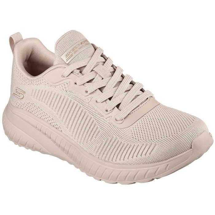 Skechers Baskets Skechers Bobs Squad Chaos-face Off Beige Femme