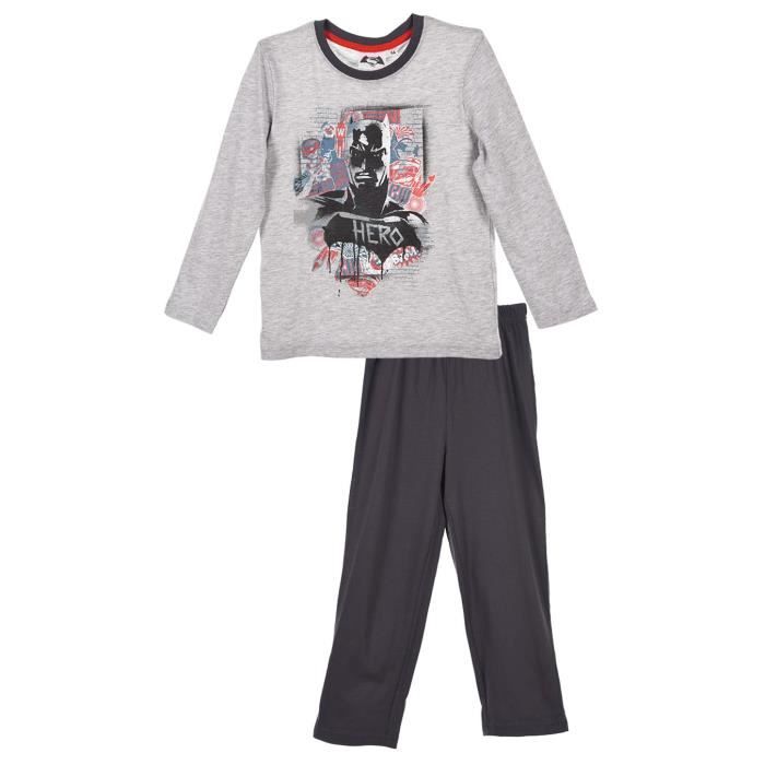 Pyjama Enfant DC Comics – Batman Ou The Flash – Manches Longues – Officiel – Taille élastiquée