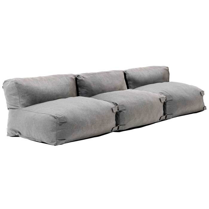 Salon de jardin modulable 3 places gris Mixi Oviala