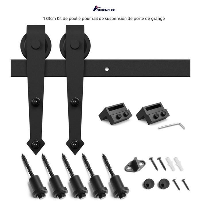 KIT MATÉRIEL DE Porte De Grange Coulissante Armoire Peu Encombrante
