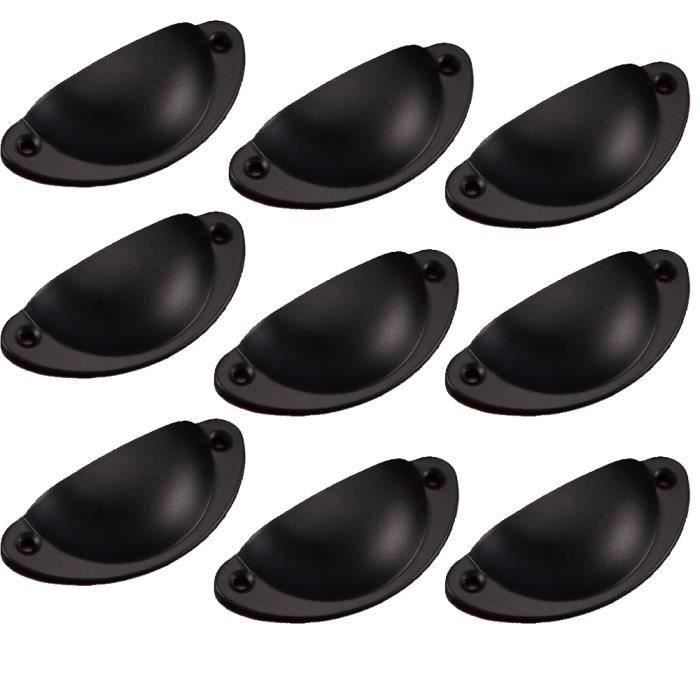 4 Pcs Poignee de Meuble Vintage, Tiroir Bague Poignée de Traction, Poignées de Tirage Antique, Bouton de Meuble pour Cuisine Armoire Placard Commode Porte