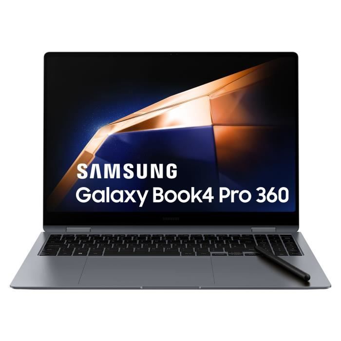 PC Portable – SAMSUNG – Galaxy Book4 Pro 360 – 16 – Intel Core Ultra 5 125H – 16Go RAM – 512Go SSD – AZERTY – Gris