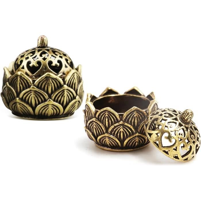 Lot De 3 Porte-encens En Forme De Lotus - 6 Trous, Alliage De Zinc, Pour Bâtons Et Cônes, Déco Salon