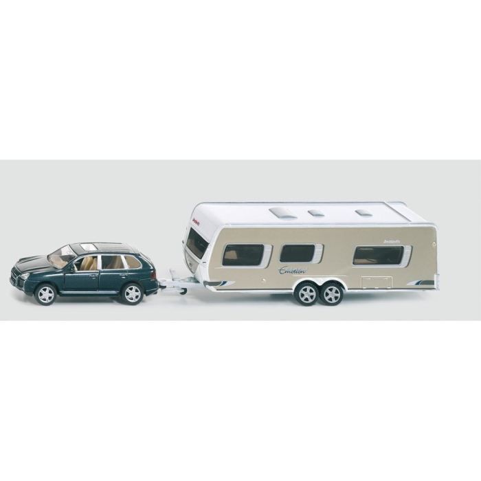 Voiture avec Caravane - SIKU - Véhicule en métal à léchelle 1/50 - Mixte - A partir de 3 ans