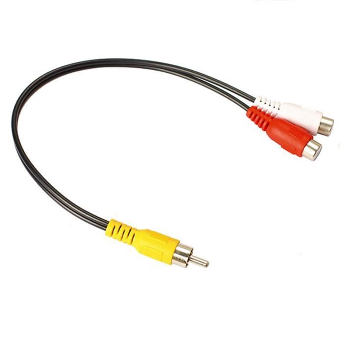 Cable audio video Repartiteur RCA (phono) Y male a 2 femelle Partie du