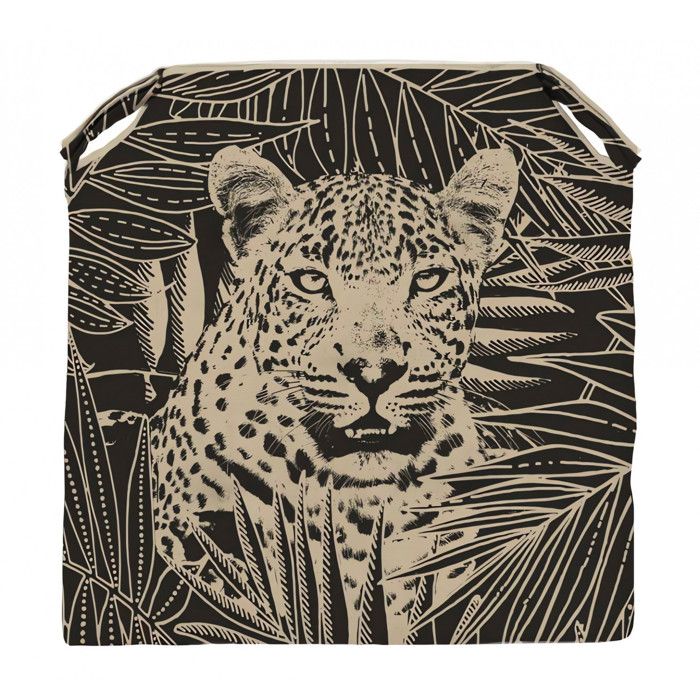 Dessus de chaise en coton 40x40x4 cm SAFARI, par Soleil d'Ocre