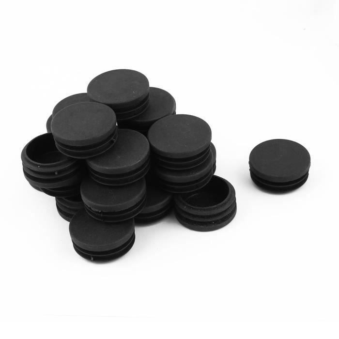 42mm dia tube rond jambe fin Insérer Moraillon bouchons obturateurs 8pcs noir