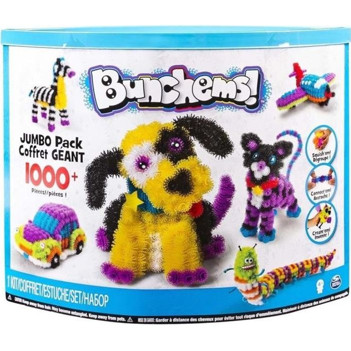 Bunchems Bunch N Build Shapes | 400 Pièces Cristal + 4 Moules | Jeu De Construction Créatif Dès 4 Ans