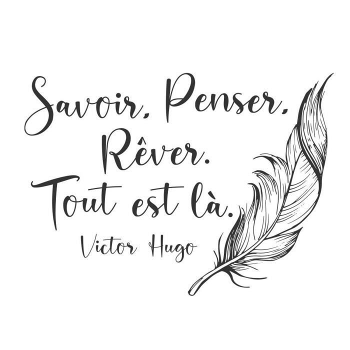 Sticker Citation Victor Hugo Savoir Penser Rever Cdiscount Maison