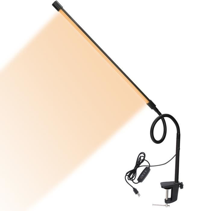 Lot De 2 Lampes LED Avec Bras Flexible En Laiton - Variateur Rotatif Pour Tableaux Et Lecture