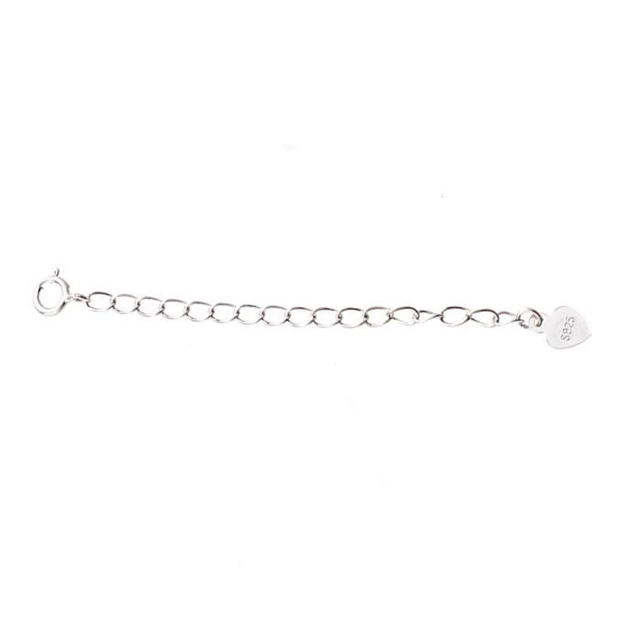 ALEXCRAFT 3 Rallonges pour Chaînes en Argent Sterling 925, Chaînes d