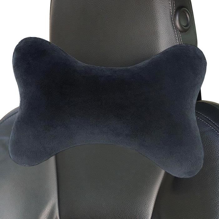 Housse de coussin pour coussin de nuque en coton gris foncé 104