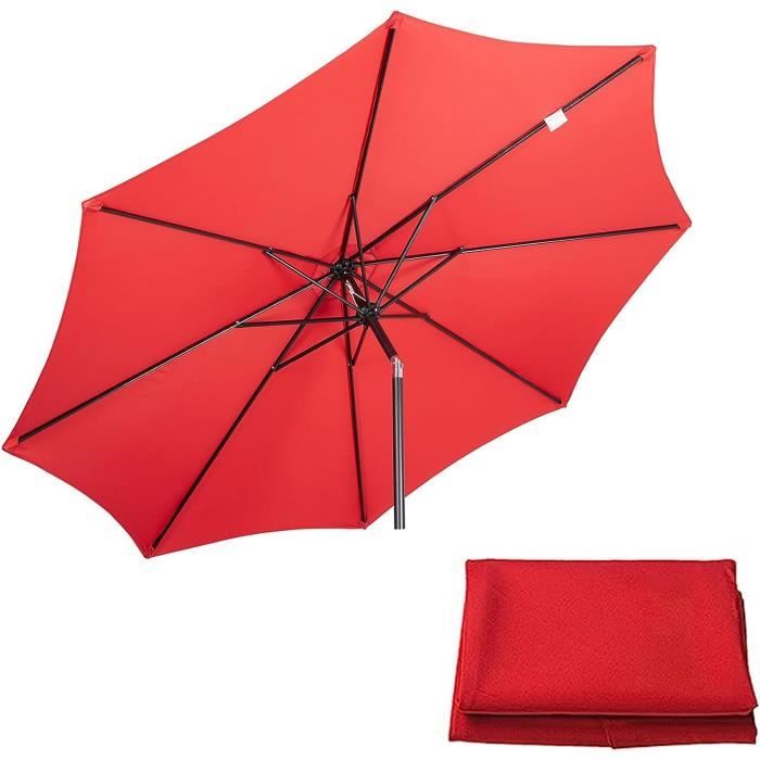 Toile De Rechange Pour Parasol Déporté 2.5m, 6 Baleines - Tissu Polyester Résistant, Plusieurs Coloris